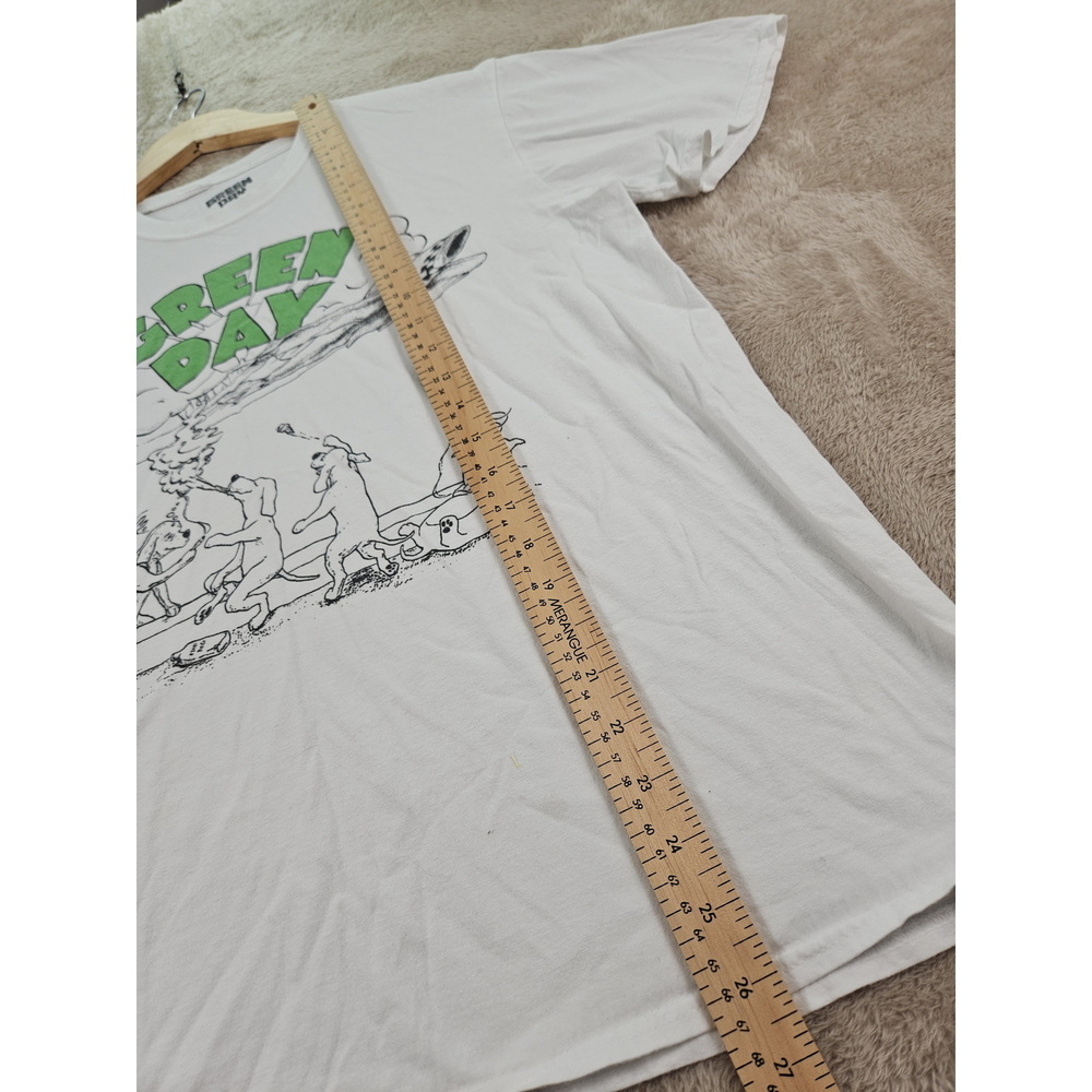 Green Day Dookie Graphic T-shirt Vintage Style Short Sleeve White Tee Size L - Picture 6 of 10